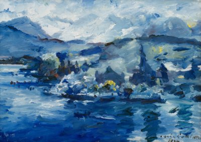 Jezioro Czterech Kantonów po południu autorstwa Lovis Corinth