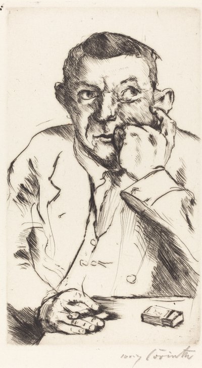 Portret mężczyzny palącego autorstwa Lovis Corinth