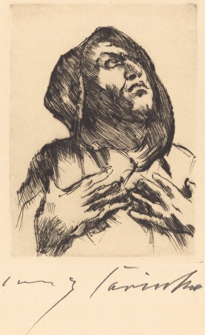 Mnich patrzący w górę, 1916. autorstwa Lovis Corinth