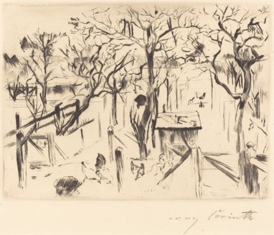 Sad w jesiennym ogrodzie owocowym jesienią 1912 r. autorstwa Lovis Corinth