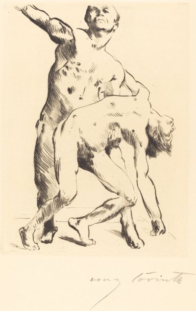 Odyseusz i zalotnik (Odyseusz i zalotnik) autorstwa Lovis Corinth