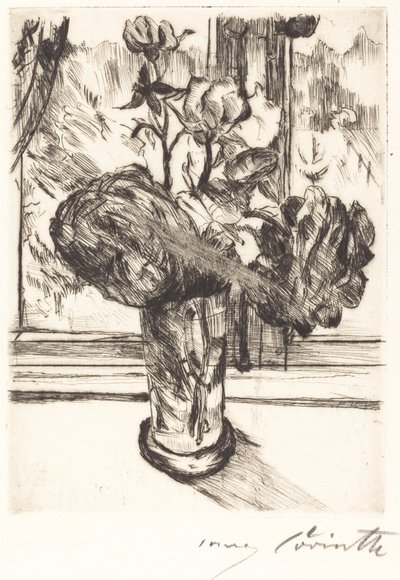 Róże w szklance wody autorstwa Lovis Corinth