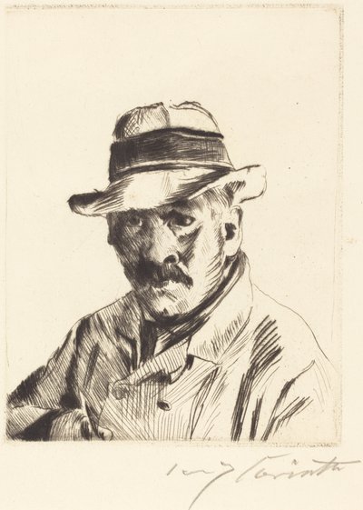Autoportret w słomkowym kapeluszu (Self-Portrait in a Straw Hat) autorstwa Lovis Corinth
