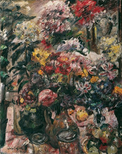 Martwa natura z chryzantemami i amarylisem, 1922. autorstwa Lovis Corinth