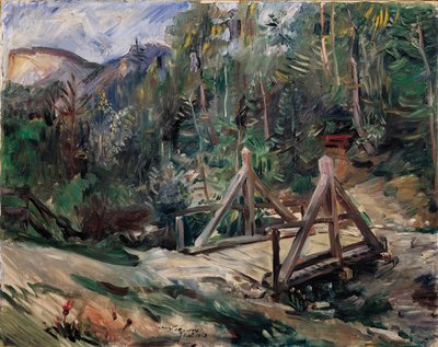 Tyrolski krajobraz z mostem autorstwa Lovis Corinth