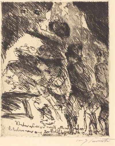 Ojcze, nie pójdzie dobrze, jeśli będziemy trzymać się z dala od hordy żołnierzy..., 1923. autorstwa Lovis Corinth