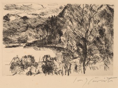 Walchensee mit Jochberg Walchensee z Jochberg, 1923. autorstwa Lovis Corinth