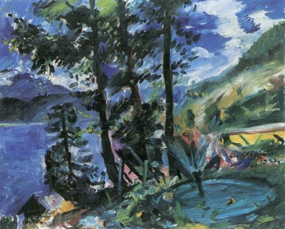 Walchensee z fontanną autorstwa Lovis Corinth