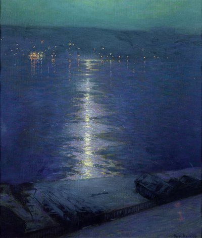 Światło księżyca nad rzeką, 1919 autorstwa Lowell Birge Harrison