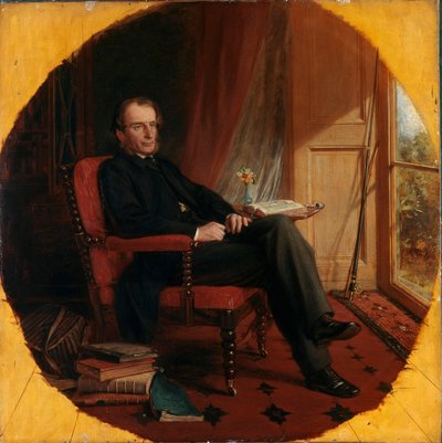 Portret angielskiego pisarza Charlesa Kingsleya (1819-1875) Obraz Lowes Cato Dickinson (1819-1908) 1862 Londyn, National Portrait Gallery autorstwa Lowes Cato Dickinson