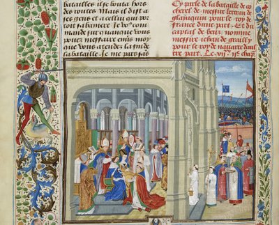Koronacja Karola V Francji 19 maja 1364 r. ok. 1470-1475 r. autorstwa Loyset Liedet
