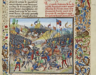 Bitwa pod Auray 29 września 1364 roku ok. 1470-1475. autorstwa Loyset Liedet