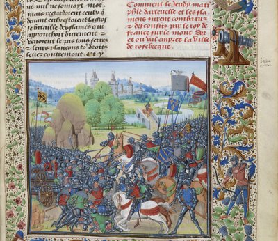 Bitwa pod Roosebeke 27 listopada 1382 r., ok. 1470-1475. autorstwa Loyset Liedet