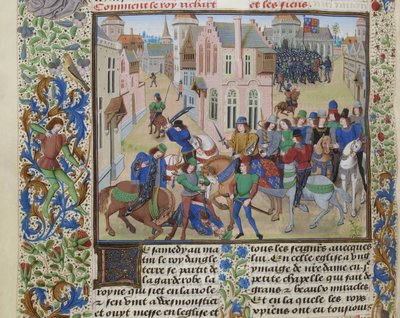 Śmierć Wata Tylera, ok. 1470-1475. autorstwa Loyset Liedet