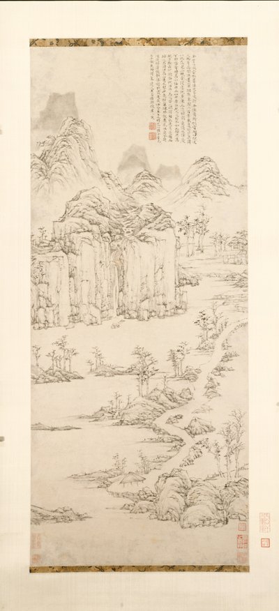 Taoistyczne Rekolekcje w Górach i Potoku (Krajobraz po Ni Zan [1301–1374]) autorstwa Lu Zhi