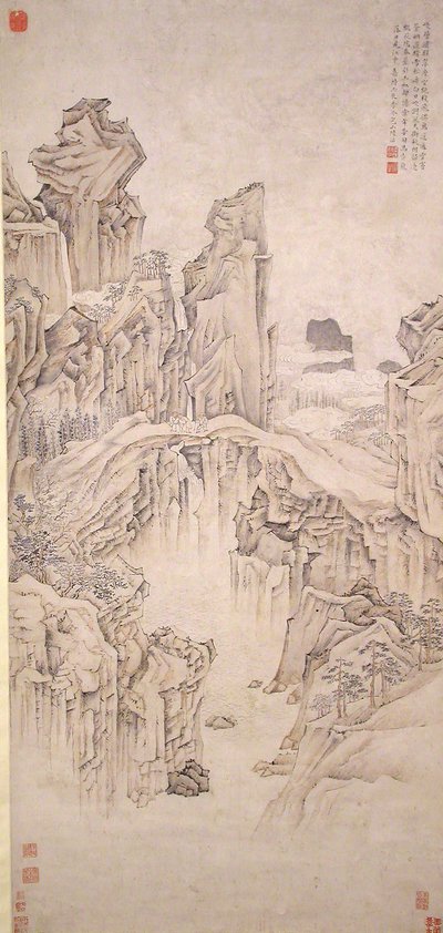 Most Natural Rock, datowany na 1556 rok. autorstwa Lu Zhi