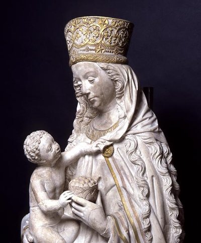 Matka Boża z Dzieciątkiem Chrystus autorstwa Lubeck or Westphalian Workshop