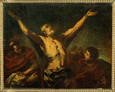La martyr de Saint Andre - Męczeństwo świętego Andrzeja, apostoła ... autorstwa Luca (circle of) Giordano
