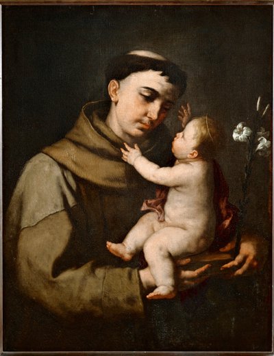 Święty Antoni z Padwy i Dzieciątko Jezus ... autorstwa Luca (circle of) Giordano