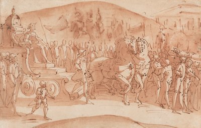 Procesja pogrzebowa autorstwa Luca Cambiaso