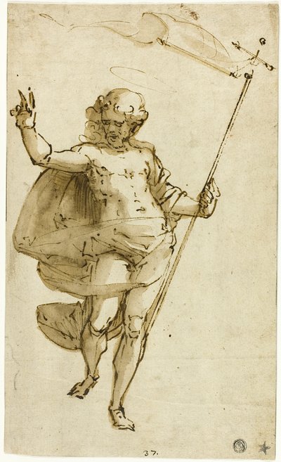 Zmartwychwstały Chrystus autorstwa Luca Cambiaso