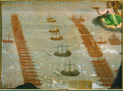 Bitwa morska pod Lepanto w 1571 r., w której flota cesarska pod dowództwem Don Juana d