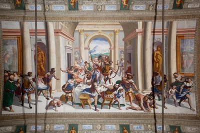 Historia Ulissesa (powrót), sufit Salone Cambiaso autorstwa Luca Cambiaso