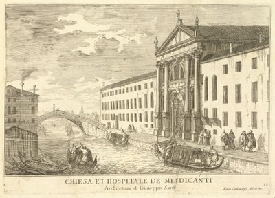Chiesa et Hospitale de Mendicanti (tablica 35) autorstwa Luca Carlevariis