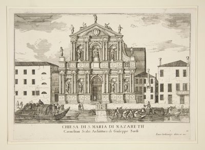 Kościół Santa Maria di Nazareth z autorstwa Luca Carlevarijs