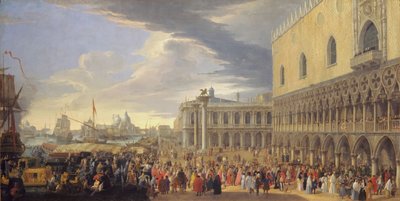 Przybycie hrabiego Manchesteru do Wenecji, 1707-1710. autorstwa Luca Carlevarijs
