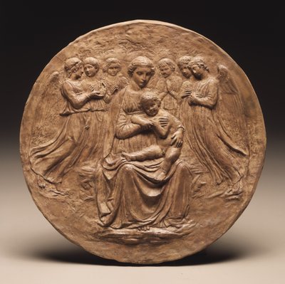 Madonna z Dzieciątkiem i sześcioma aniołami, ok. 1860 autorstwa Luca Della Robbia