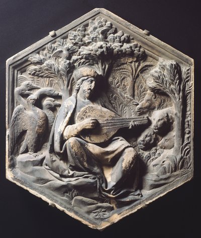 Muzyka (Orfeusz) Luca della Robbia (ok. 1400-1482) autorstwa Luca Della Robbia