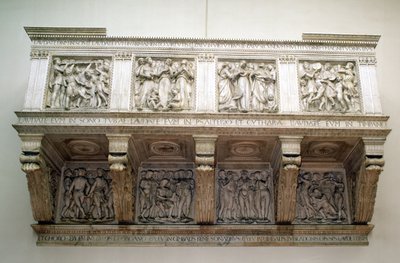 Zrekonstruowana Cantoria, ok. 1432-8 (marmur) autorstwa Luca Della Robbia