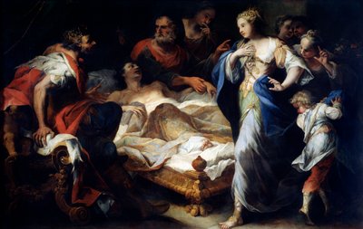 Antioch i Stratonice, XVII lub początek XVIII wieku autorstwa Luca Giordano