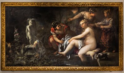 Bate-Seba, segunda metade do século XVI (óleo sobre tela) polimento autorstwa Luca Giordano