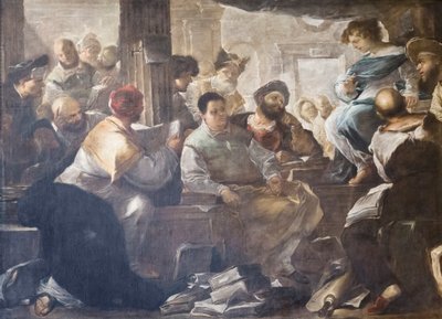Chrystus wśród lekarzy autorstwa Luca Giordano