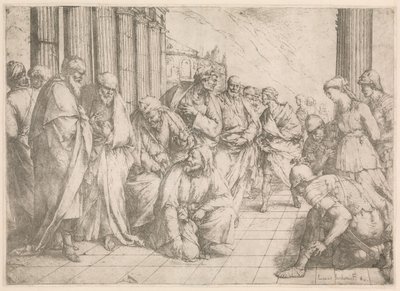 Chrystus i niewiasta przyłapana na cudzołóstwie Chrystus i niewiasta przyłapana na cudzołóstwie” autorstwa Luca Giordano