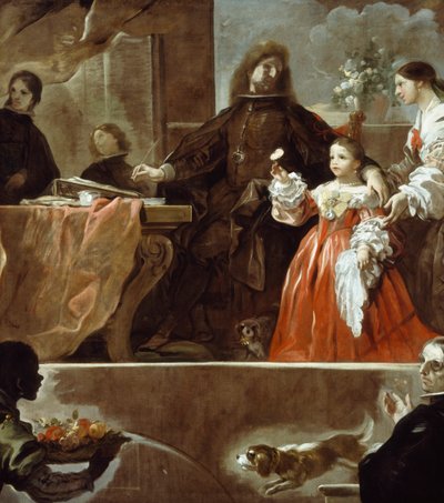 Hołd dla Velazqueza dla hrabiego Santiesteban autorstwa Luca Giordano