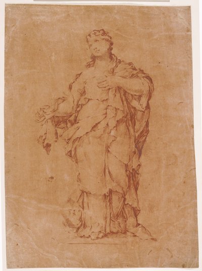 Maria Magdalena, po posągu Algardiego w s. Silvestro na Kwirynale autorstwa Luca Giordano