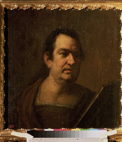 ""portret mężczyzny"" Portret włoskiego intelektualisty lub uczonego. Obraz Luca Giordano (1632-1705) Muzeum Ermitażu, Sankt Petersburg autorstwa Luca Giordano