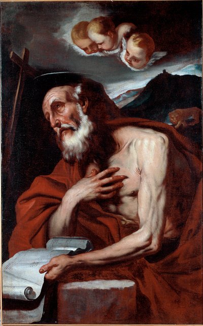 Reprezentacja Malarstwa św. Hieronima autorstwa Luca Giordano autorstwa Luca Giordano