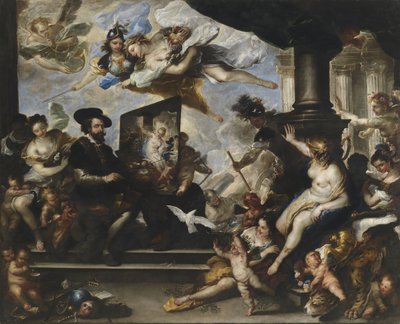 Rubens malujący Alegorię Pokoju autorstwa Luca Giordano