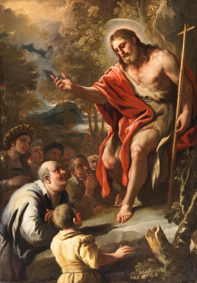 Der heilige Johannes predigt in der Wildnis autorstwa Luca Giordano