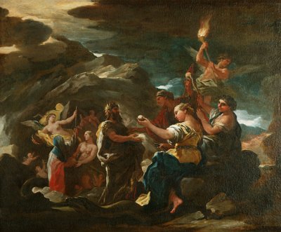 Jaskinia Wieczności, ok. 1685 (olej na płótnie) autorstwa Luca Giordano