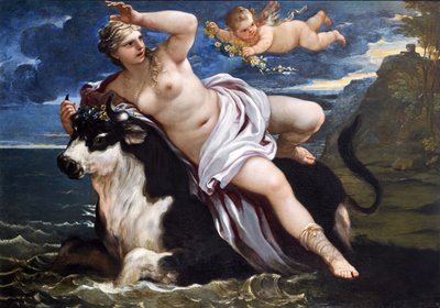 Gwałt Europy. autorstwa Luca Giordano