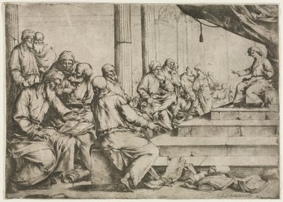 Nauczanie Młodego Chrystusa w Świątyni, ok. 1930. 1653. autorstwa Luca Giordano