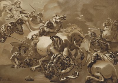 Śmierć Juliana Apostaty (chromolitho) autorstwa Luca Giordano