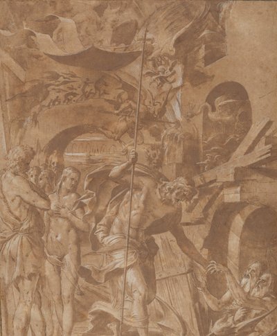 Chrystus w Otchłani, ca. 1547-48. autorstwa Luca Penni