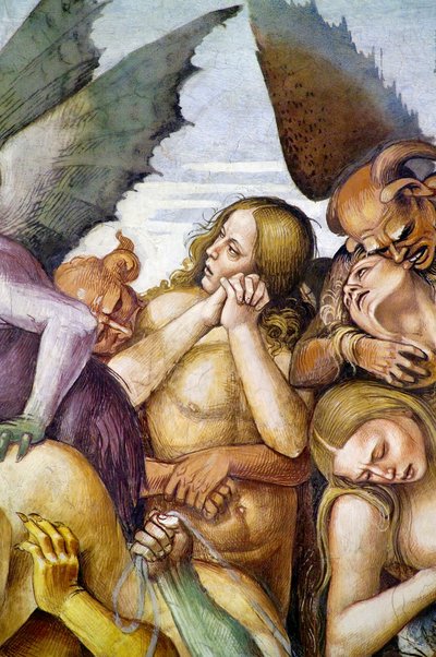 Przeklęci w piekle, z cyklu fresk Sądu Ostatecznego autorstwa Luca Signorelli