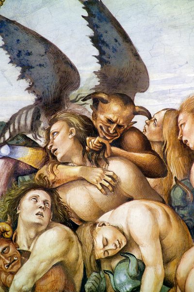 Przeklęci w piekle, z cyklu fresk Sądu Ostatecznego autorstwa Luca Signorelli